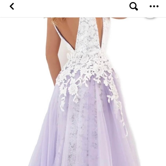 Prom dress from WhatchamaCallit with a lilac detachable train. Only worn once. - Picture 11 of 12